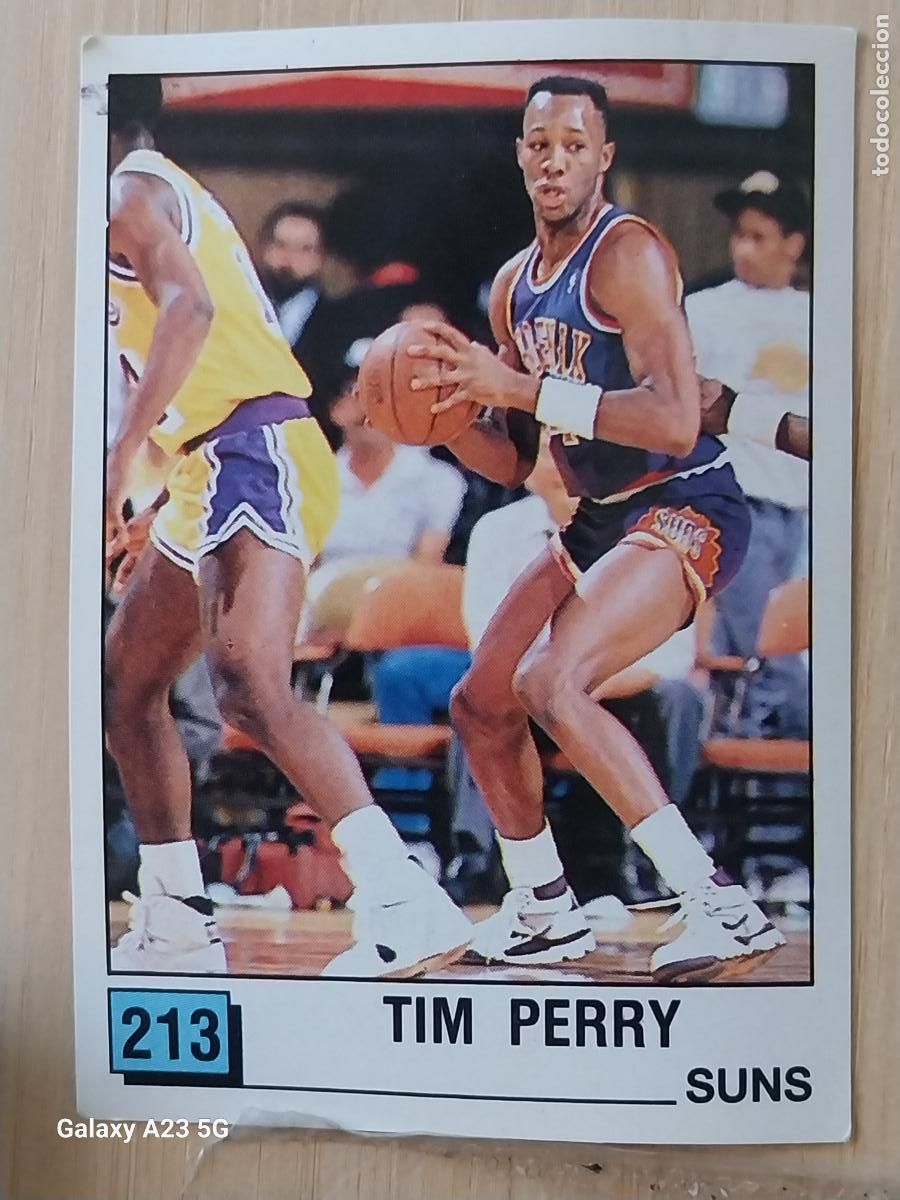 Coleccionismo deportivo: TIM PERRY SUNS BASKET NBA 90 PANINI CROMO 213 . A&Ntilde;O 1990 SIN PEGAR NUNCA ORIGINAL