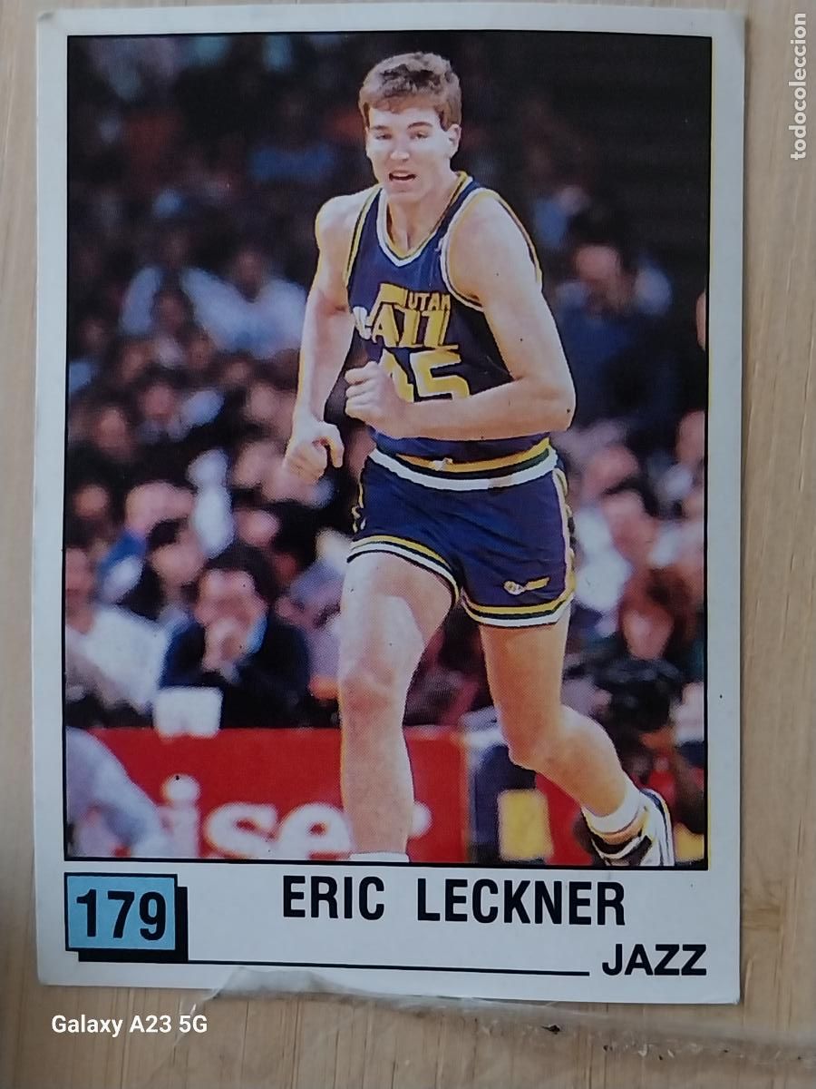 Coleccionismo deportivo: ERIC LECKNER UTAH JAZZ BASKET NBA 90 PANINI CROMO 179 . A&Ntilde;O 1990 SIN PEGAR NUNCA ORIGINAL