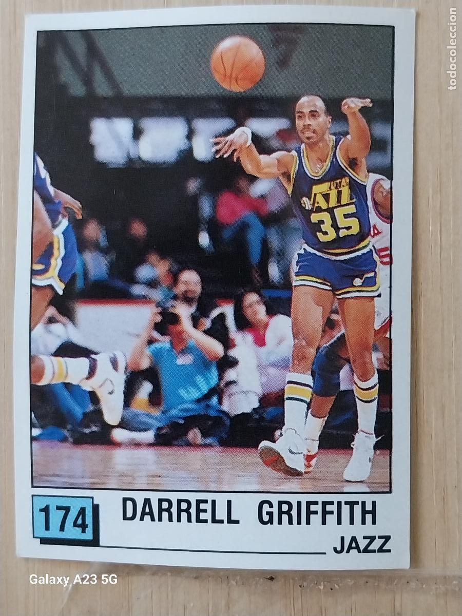 Coleccionismo deportivo: DARREL GRIFFITH UTAH JAZZ BASKET NBA 90 PANINI CROMO 174 A&Ntilde;O 1990 SIN PEGAR NUNCA ORIGINAL
