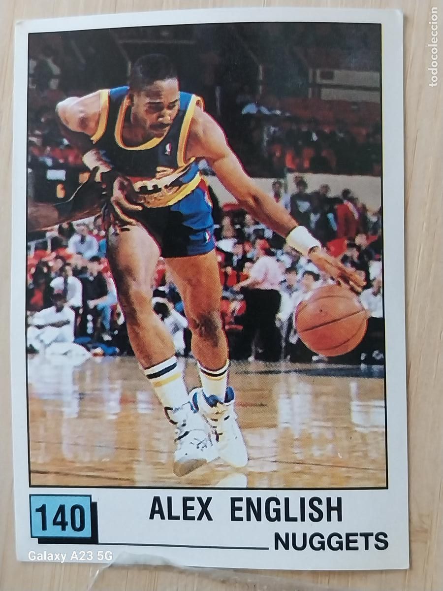 Coleccionismo deportivo: ALEX ENGLISH NUGGETS BASKET NBA 90 PANINI CROMO 140 ++ A&Ntilde;O 1990 SIN PEGAR NUNCA ORIGINAL