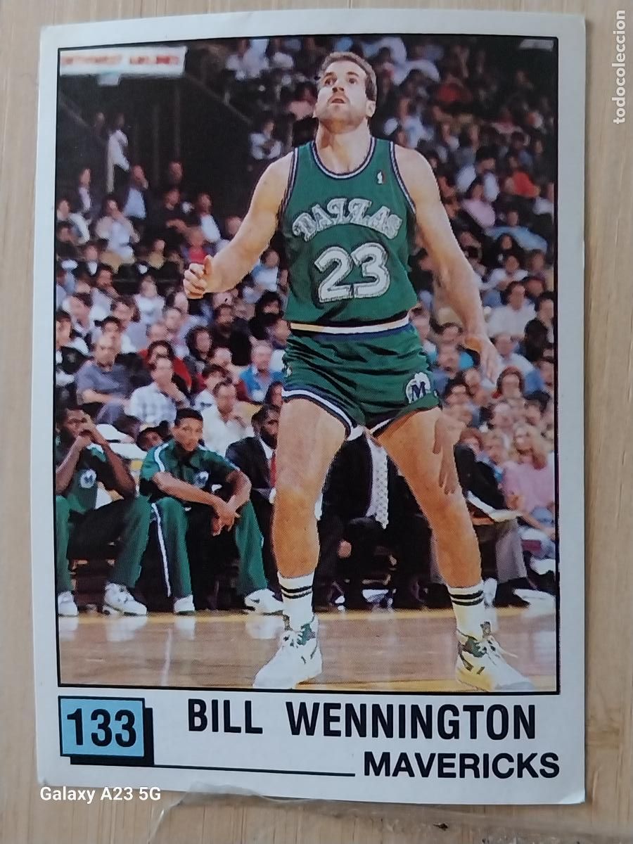 Coleccionismo deportivo: BILL WENNINGTON MAVERICKS BASKET NBA 90 PANINI CROMO 133 + A&Ntilde;O 1990 SIN PEGAR NUNCA ORIGINAL