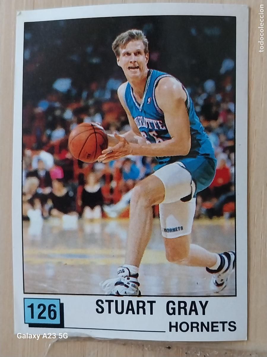 Coleccionismo deportivo: STUART GRAY HORNETS BASKET NBA 90 PANINI CROMO 126 + A&Ntilde;O 1990 SIN PEGAR NUNCA ORIGINAL