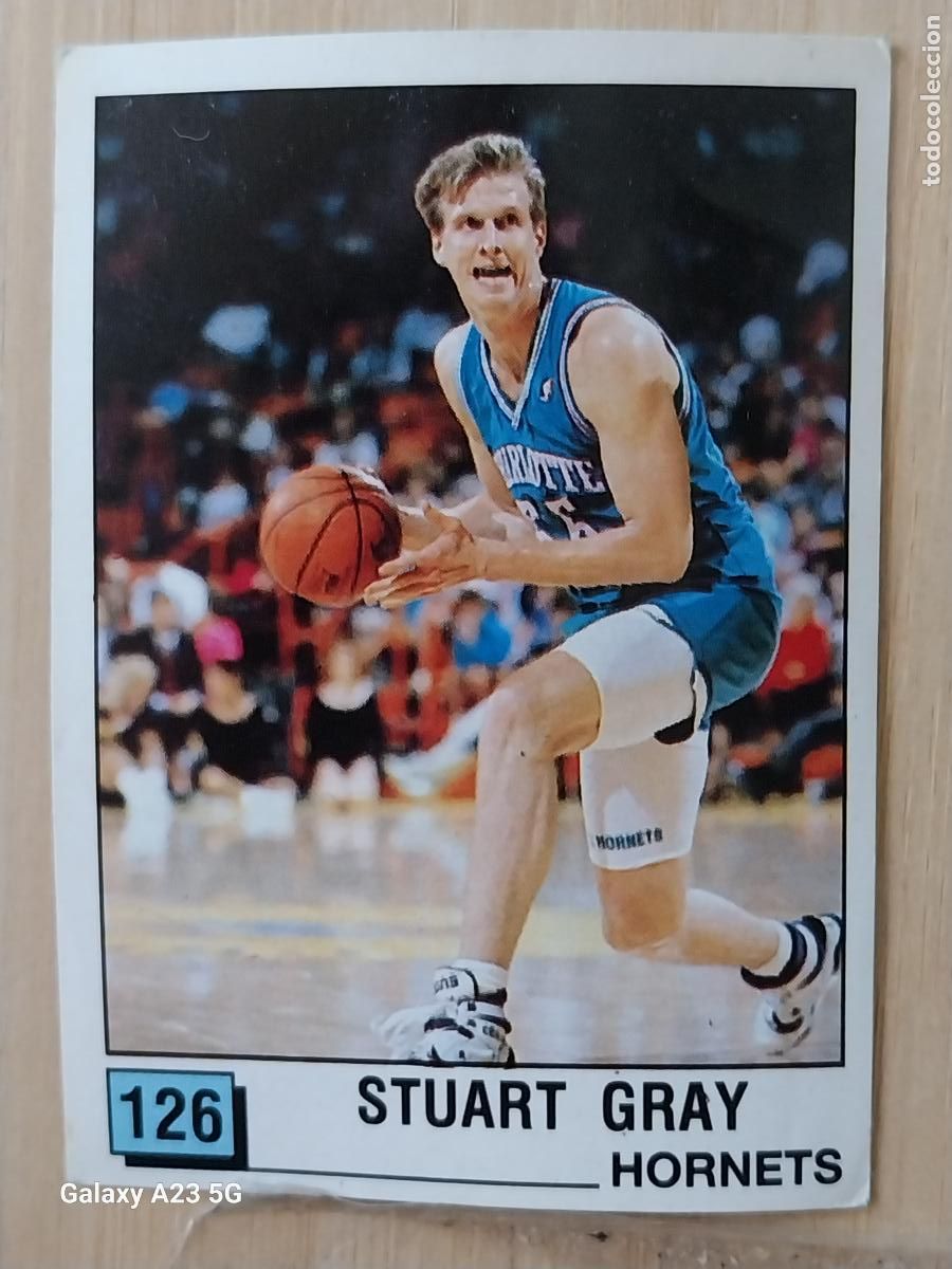 Coleccionismo deportivo: STUART GRAY HORNETS BASKET NBA 90 PANINI CROMO 126 A&Ntilde;O 1990 SIN PEGAR NUNCA ORIGINAL