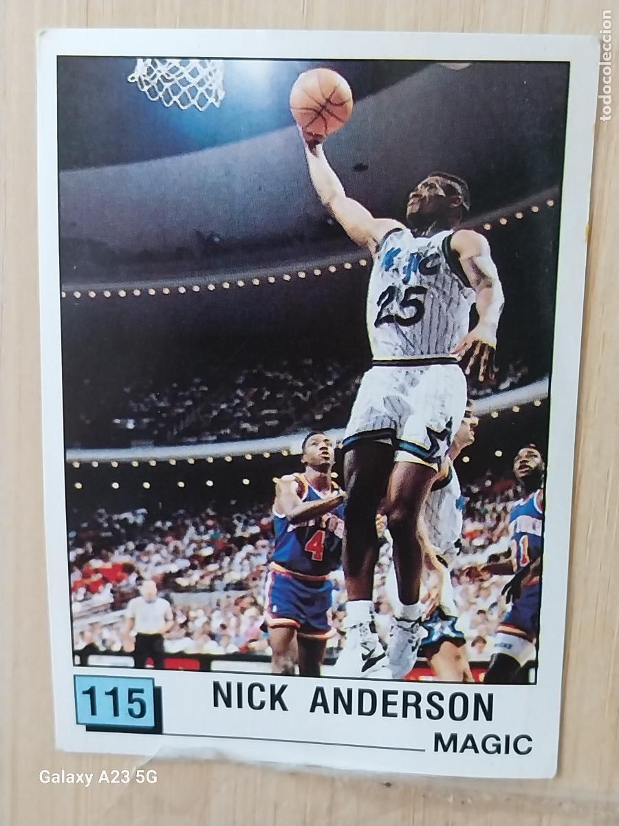 Coleccionismo deportivo: NICK ANDERSON MAGIC BASKET NBA 90 PANINI CROMO 115 A&Ntilde;O 1990 SIN PEGAR NUNCA ORIGINAL
