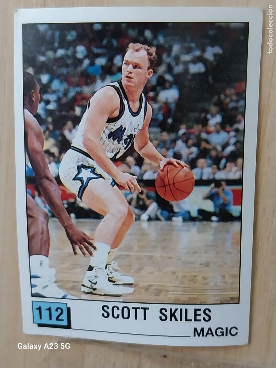 Coleccionismo deportivo: SCOTT SKILES MAGIC BASKET NBA 90 PANINI CROMO 112 A&Ntilde;O 1990 SIN PEGAR NUNCA ORIGINAL