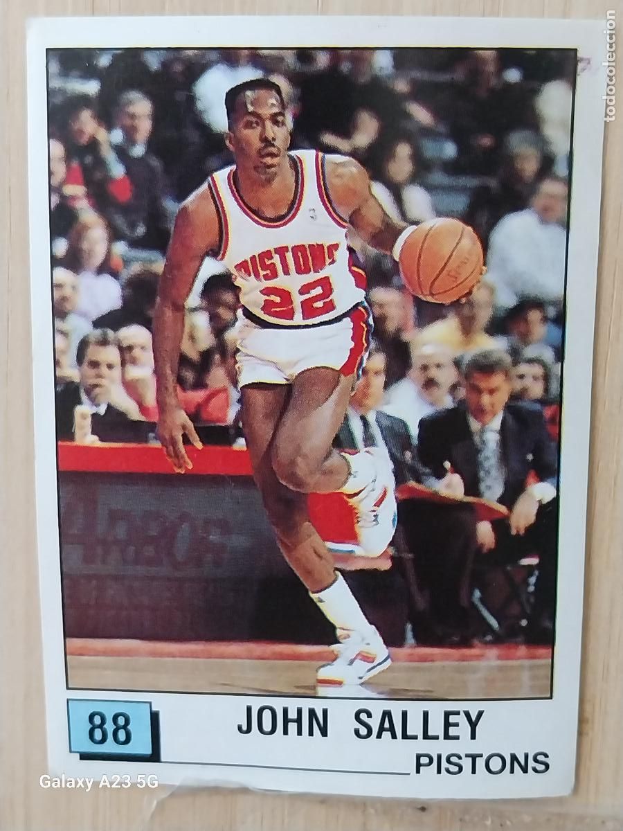 Coleccionismo deportivo: JOHN SALLEY PISTONS BASKET NBA 90 PANINI CROMO 88 A&Ntilde;O 1990 SIN PEGAR NUNCA ORIGINAL