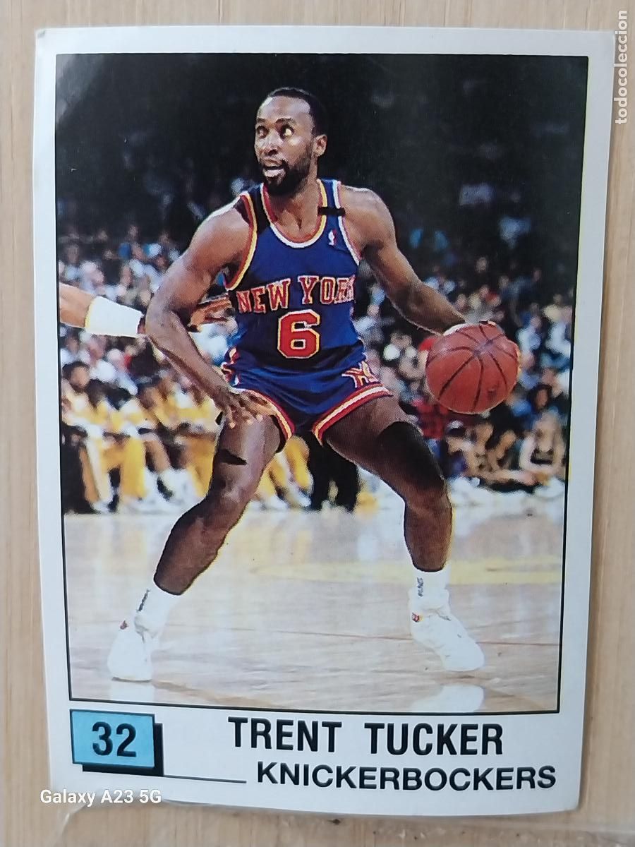 Coleccionismo deportivo: TRENT TUCKER KNICKERBOCKERS BASKET NBA 90 ++ PANINI CROMO 32 A&Ntilde;O 1990 SIN PEGAR NUNCA ORIGINAL