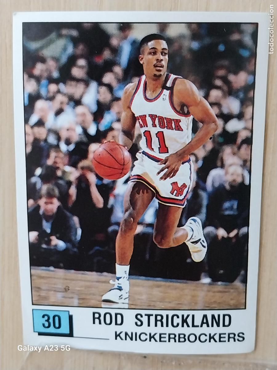 Coleccionismo deportivo: ROD STRICKLAND KNICKERBOCKERS BASKET NBA 90 ++ PANINI CROMO 30 A&Ntilde;O 1990 SIN PEGAR NUNCA ORIGINAL