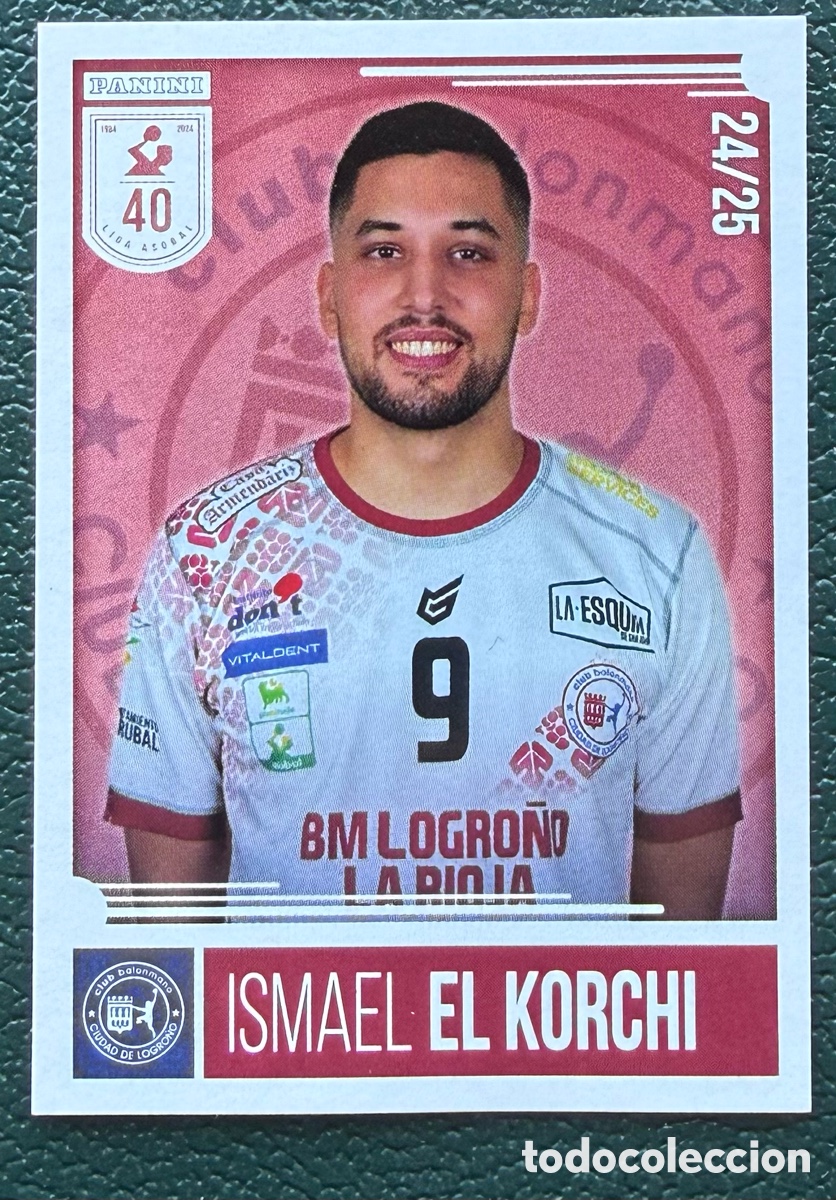 Coleccionismo deportivo: 70 ISMAEL EL KORCHI BM LOGRO&Ntilde;O LA RIOJA PANINI LIGA PLENITUDE ASOBAL 2024 2025 24 25