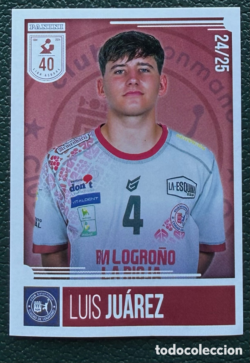 Coleccionismo deportivo: 65 LUIS JUAREZ BM LOGRO&Ntilde;O LA RIOJA PANINI LIGA PLENITUDE ASOBAL 2024 2025 24 25