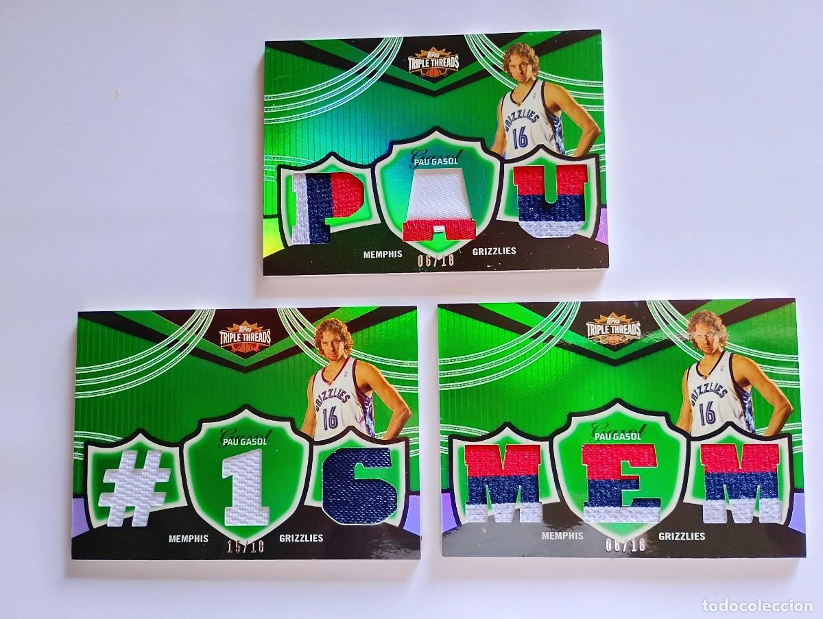 Coleccionismo deportivo: 3 trading cards pau gasol
