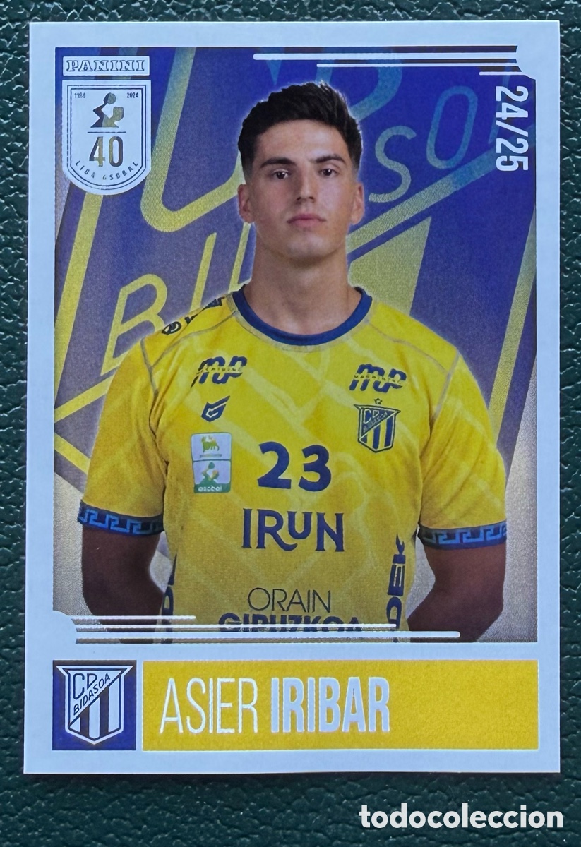 Coleccionismo deportivo: 32 ASIER IRIBAR BIDASOA IRUN PANINI LIGA PLENITUDE ASOBAL 2024 2025 24 25
