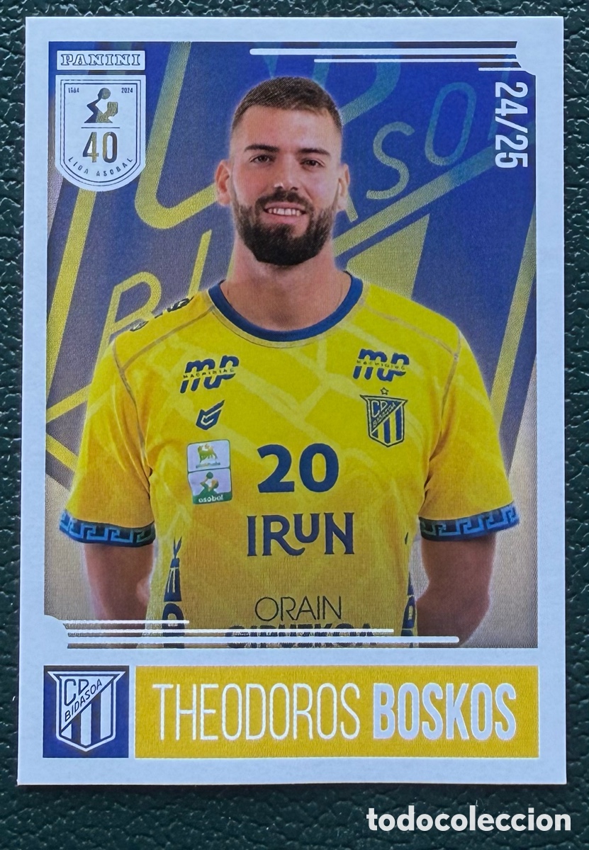 Coleccionismo deportivo: 31 THEODOROS BOSKOS BIDASOA IRUN PANINI LIGA PLENITUDE ASOBAL 2024 2025 24 25