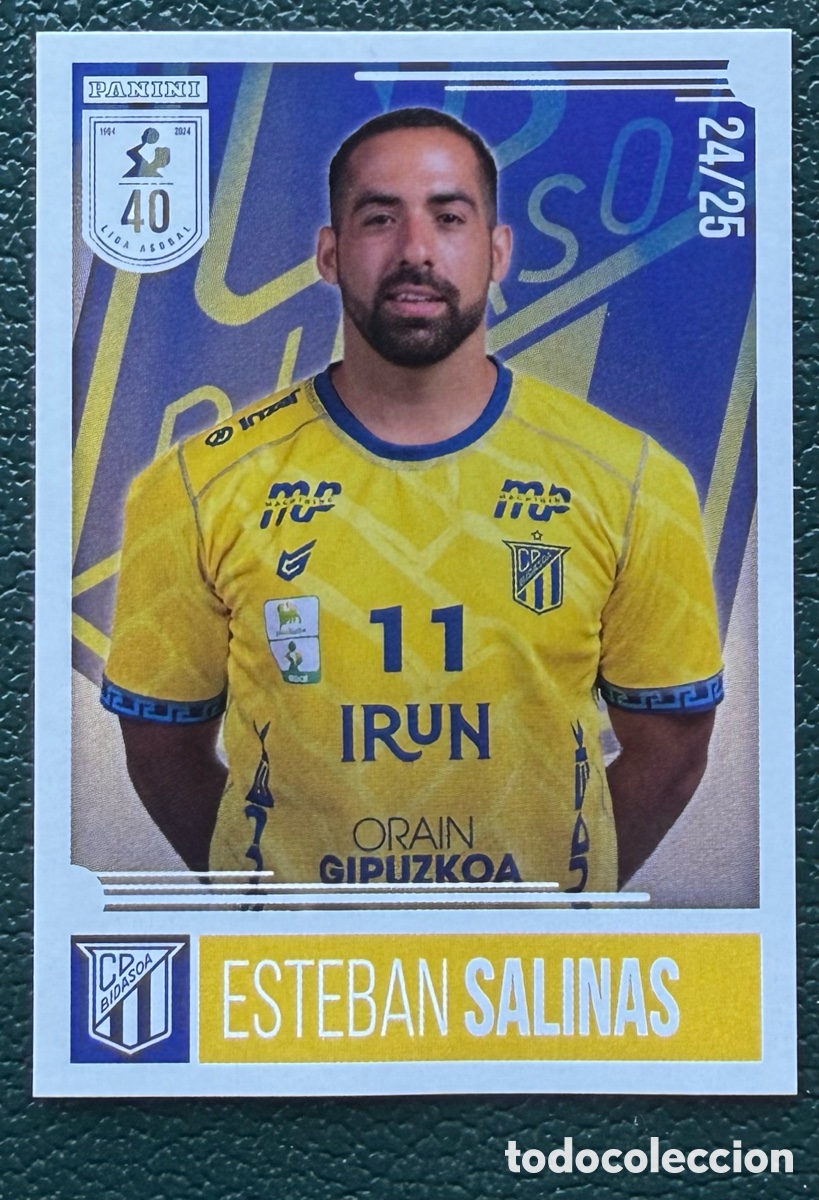 Coleccionismo deportivo: 28 ESTEBAN SALINAS BIDASOA IRUN PANINI LIGA PLENITUDE ASOBAL 2024 2025 24 25