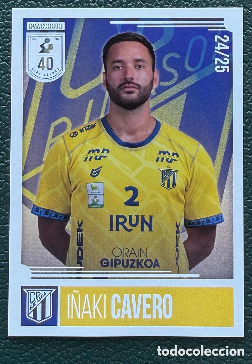 Coleccionismo deportivo: 23 I&Ntilde;AKI CAVERO BIDASOA IRUN PANINI LIGA PLENITUDE ASOBAL 2024 2025 24 25