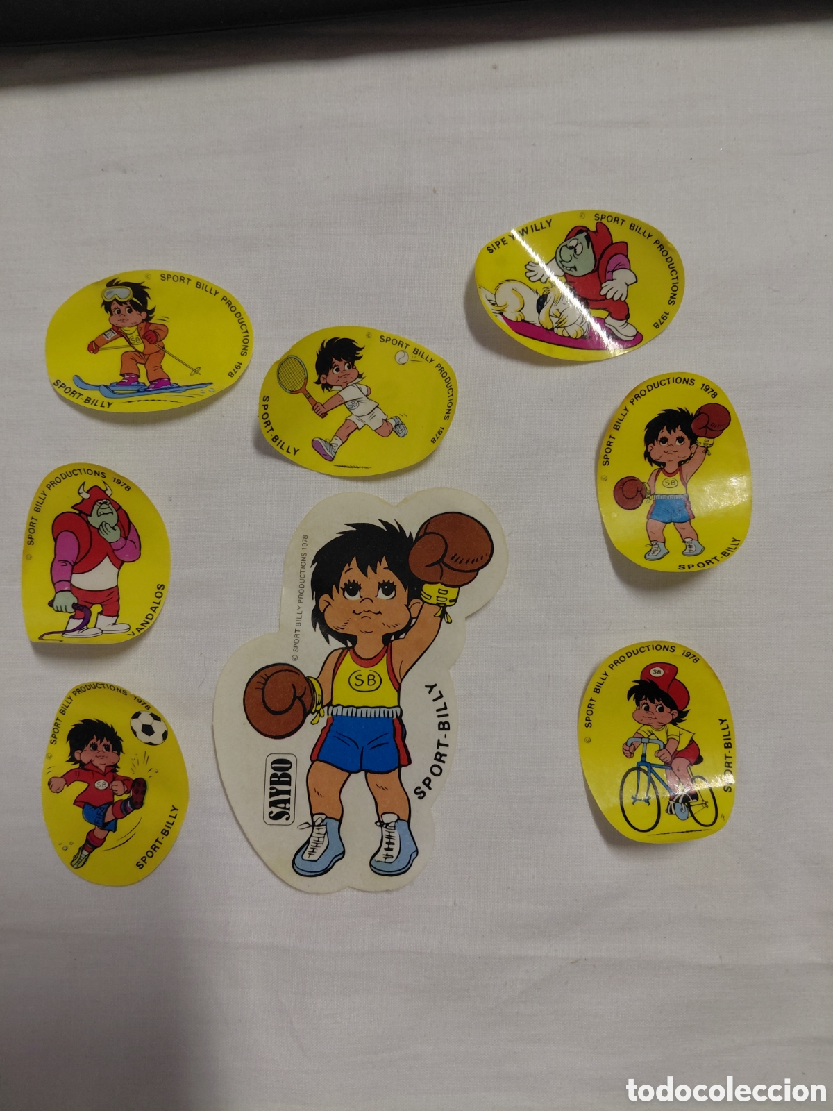 Coleccionismo deportivo: SPORT-BILLY 8 CROMOS PEGATINAS HAN ESTADO PEGADOS EN UNA HOJA.EN BUEN ESTADO VER FOTOS