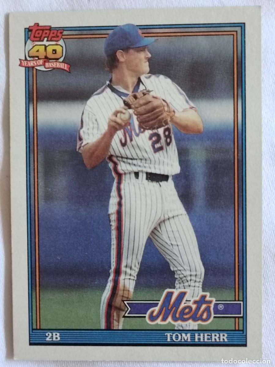 Coleccionismo deportivo: #64 TOM HERR (NEW YORK METS) BEISBOL MLB 1991 TOPPS