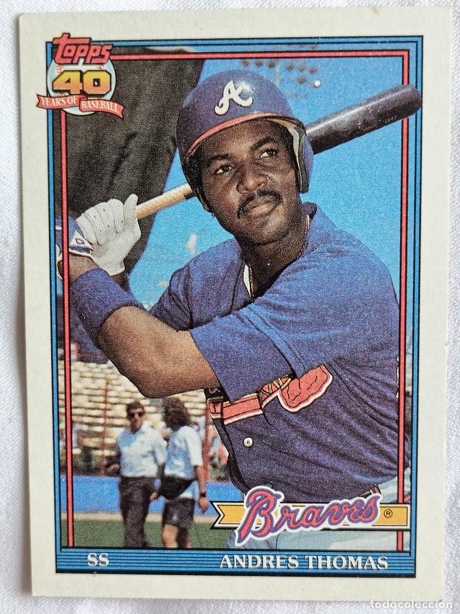 Coleccionismo deportivo: #111 ANDRES THOMAS (ATLANTA BRAVES) BEISBOL MLB 1991 TOPPS