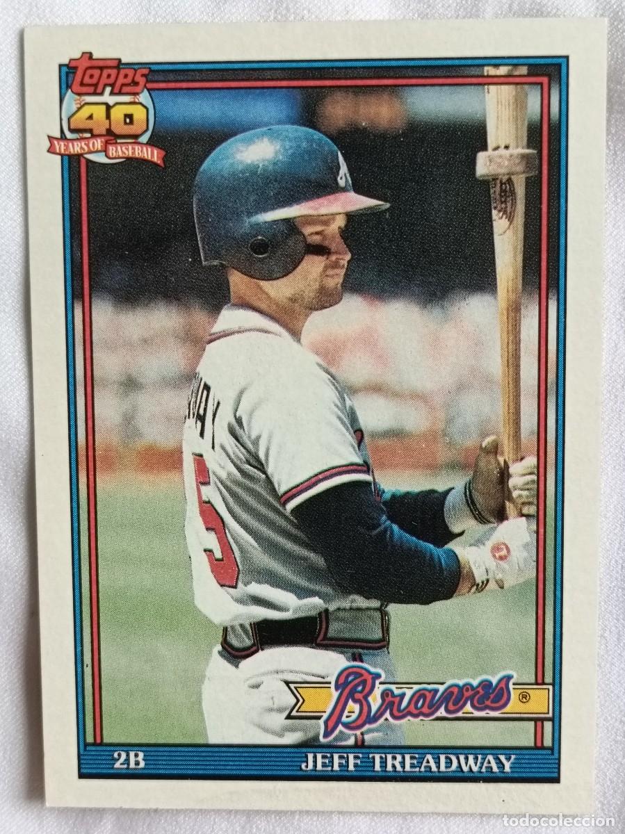 Coleccionismo deportivo: #139 JEFF TREADWAY (ATLANTA BRAVES) BEISBOL MLB 1991 TOPPS