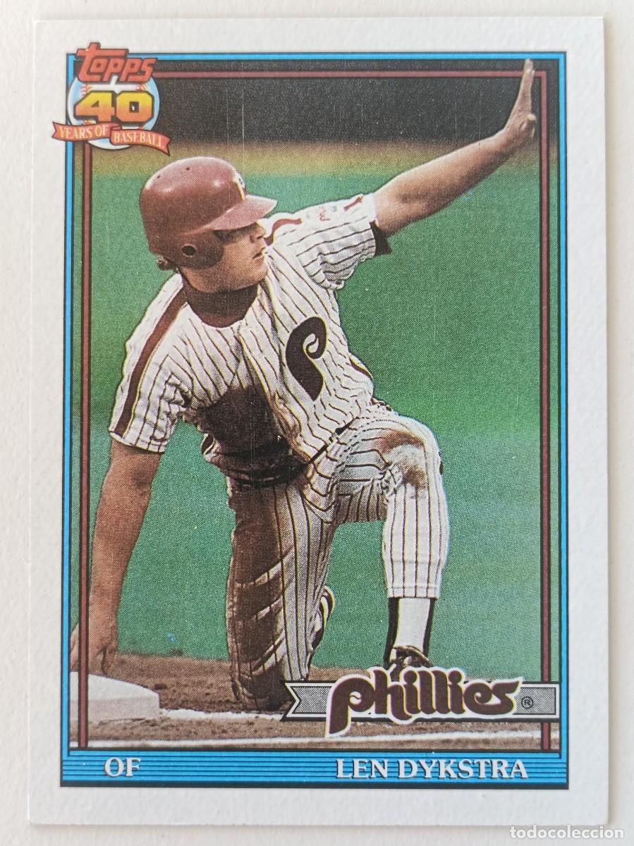 Coleccionismo deportivo: #345 LEN DYKSTRA (PHILADELPHIA PHILLIES) BEISBOL MLB 1991 TOPPS