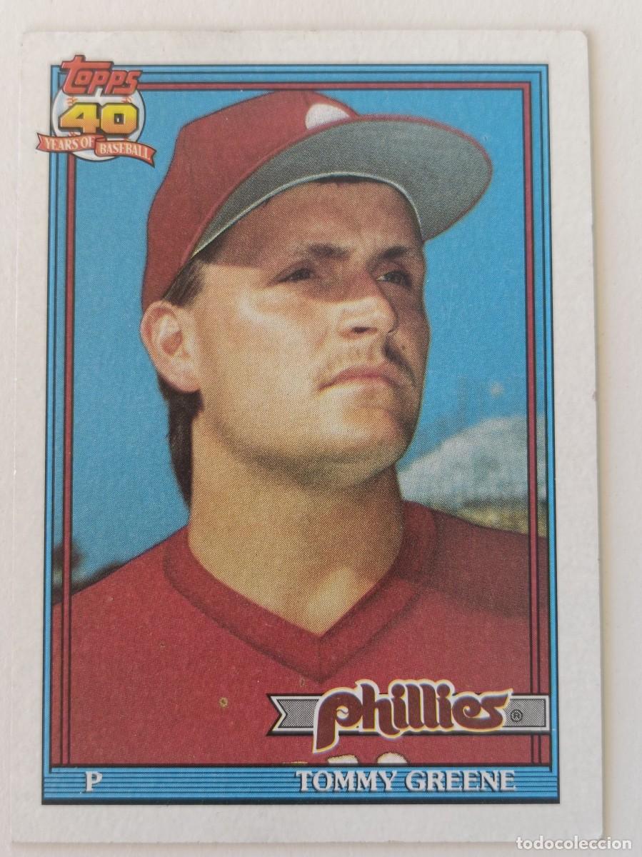 Coleccionismo deportivo: #486 TOMMY GREENE (PHILADELPHIA PHILLIES) BEISBOL MLB 1991 TOPPS