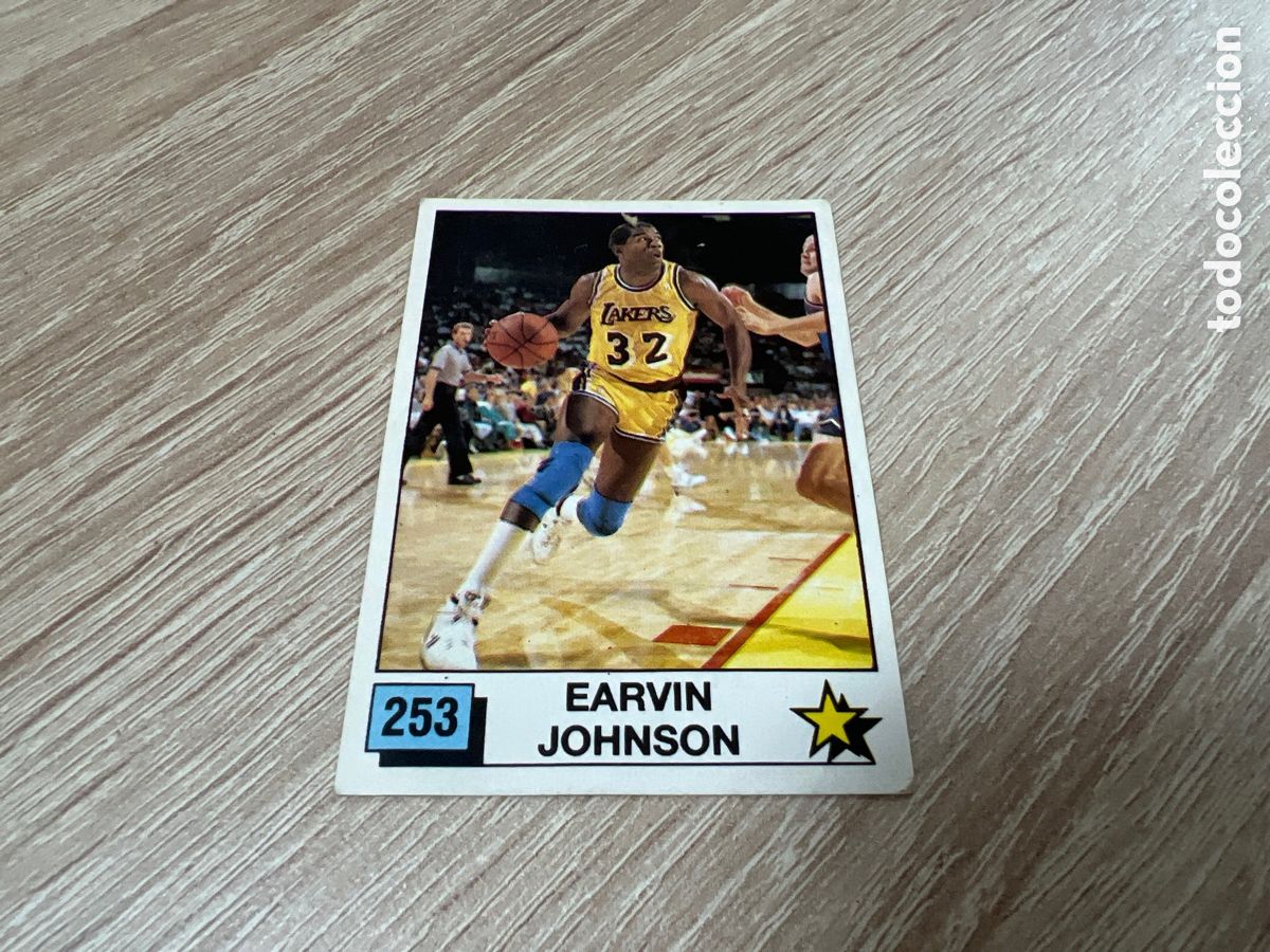 Coleccionismo deportivo: 1990 Magic Johnson # 253 Panini NBA sin pegar