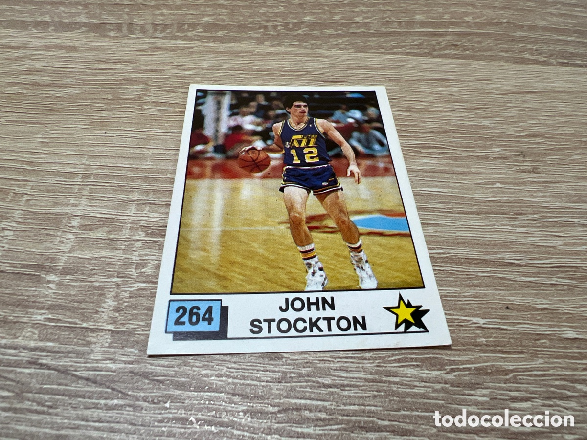 Coleccionismo deportivo: 1990 John Stockton # 264 panini NBA sin pegar