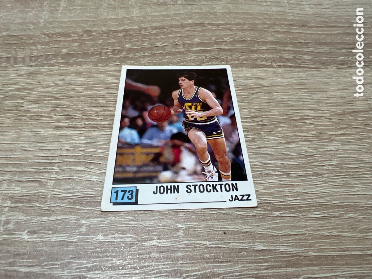 Coleccionismo deportivo: 1990 John Stockton # 173 panini NBA sin pegar