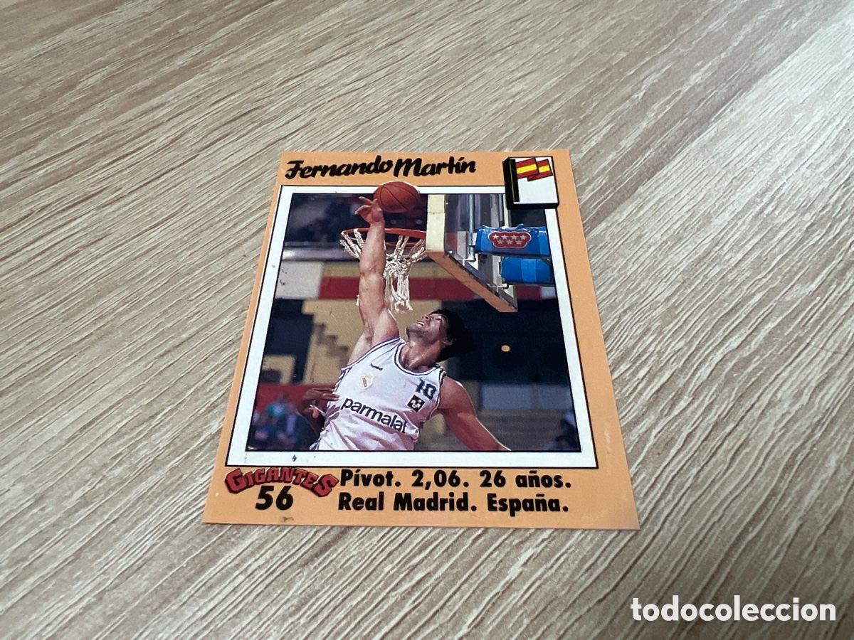 Coleccionismo deportivo: 1989 FERNANDO MARTIN N&ordm; 56 gigantes del basket sin pegar