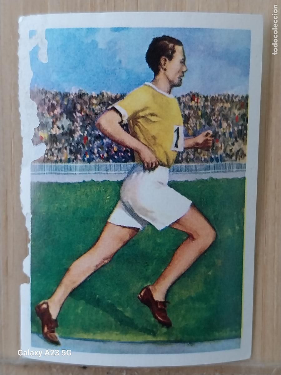Coleccionismo deportivo: PAAVO NURMI ATLETISMO OLIMPIADAS 1924 CROMO A&Ntilde;O 1964 PROMO CHOCOLATE JUEGOS OLIMPICOS