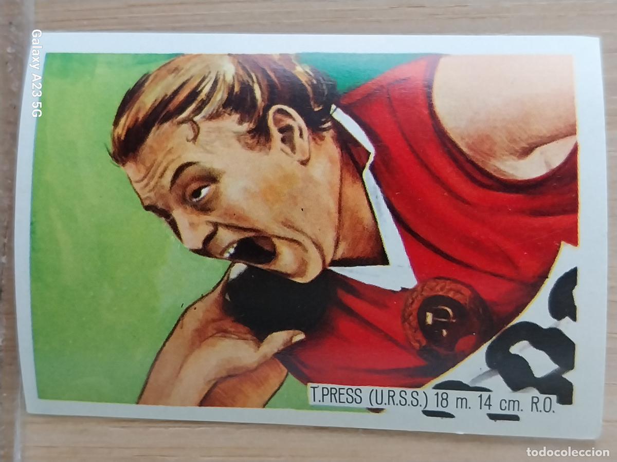 Coleccionismo deportivo: T PRESS URSS PESO ATLETISMO OLIMPIADAS TOKIO CROMO A&Ntilde;O 1964 PROMO CHOCOLATE JUEGOS OLIMPICOS *