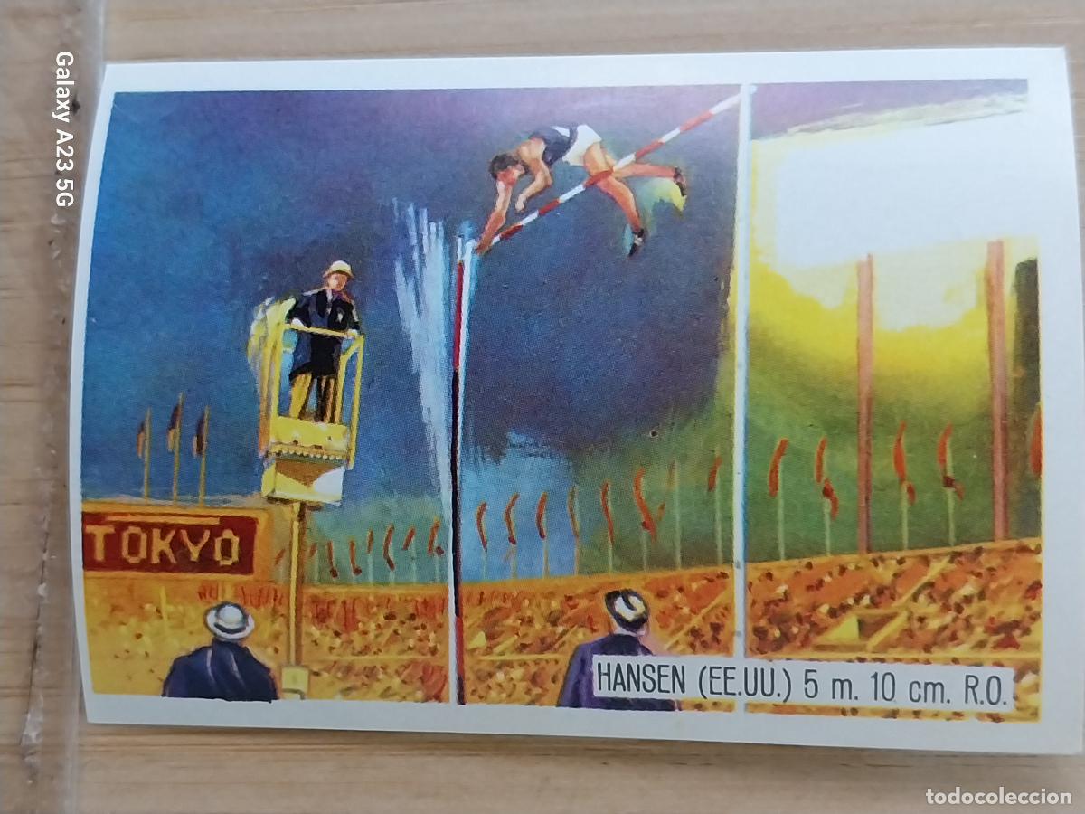 Coleccionismo deportivo: HANSEN USA PERTIGA ATLETISMO OLIMPIADAS TOKIO CROMO A&Ntilde;O 1964 PROMO CHOCOLATE JUEGOS OLIMPICOS *