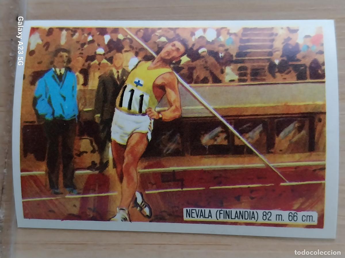 Coleccionismo deportivo: NEVALA FINLANDIA JABALINA ATLETISMO OLIMPIADAS TOKIO CROMO A&Ntilde;O 1964 PROMO CHOCO JUEGOS OLIMPICOS *