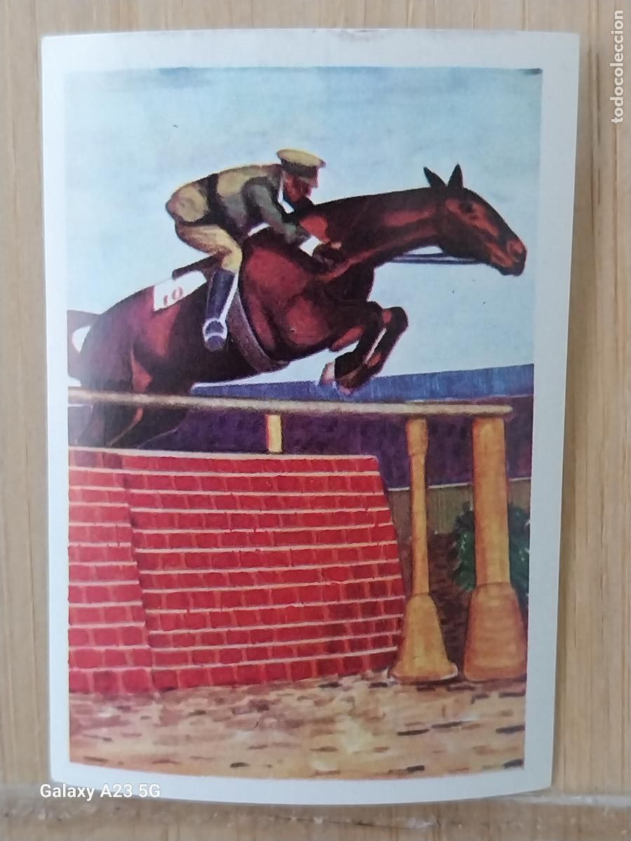 Coleccionismo deportivo: GARCIA FERNANDEZ HIPICA ESPA&Ntilde;A OLIMPIADA AMSTERDAM 1928 CROMO A&Ntilde;O 1964 PROMO CHOCO JUEGOS OLIMPICOS