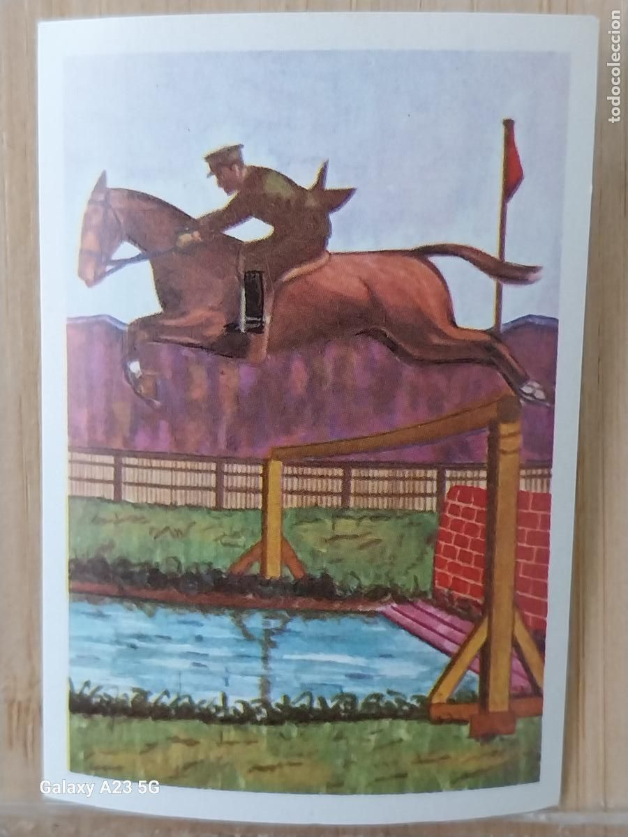 Coleccionismo deportivo: MARQUES TRUJILLOS HIPICA ESPA&Ntilde;A OLIMPIADA AMSTERDAM 1928 CROMO A&Ntilde;O 1964 PROMO CHOCO JUEGOS OLIMPICOS
