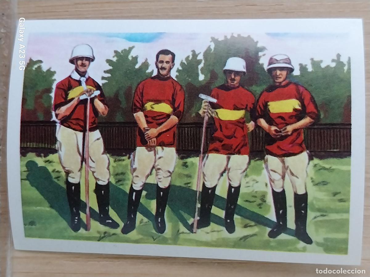 Coleccionismo deportivo: POLO ESPA&Ntilde;A OLIMPIADA AMBERES 1920 CROMO A&Ntilde;O 1964 PROMO CHOCO JUEGOS OLIMPICOS