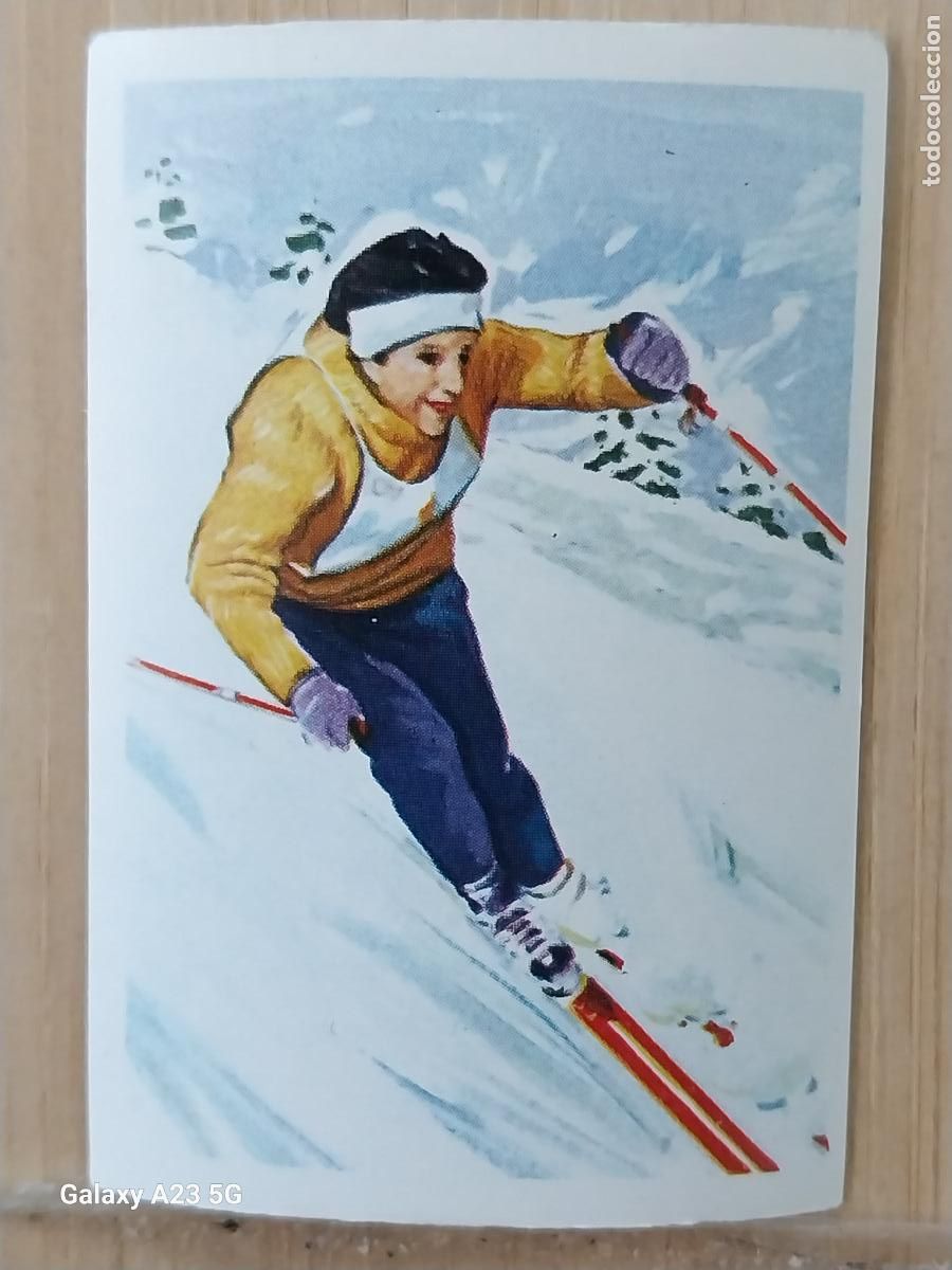 Coleccionismo deportivo: HEIDI BIEBL ALEMANIA SQUAW VALLEY 1960 CROMO A&Ntilde;O 1964 PROMO CHOCO JUEGOS OLIMPICOS INVIERNO