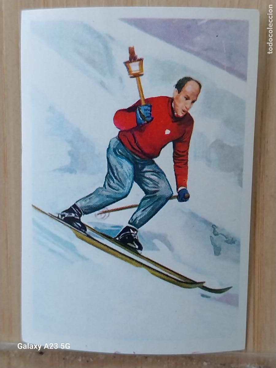 Coleccionismo deportivo: ZENO COLO ANTORCHA 1956 CORTINA CROMO A&Ntilde;O 1964 PROMO CHOCO JUEGOS OLIMPICOS INVIERNO