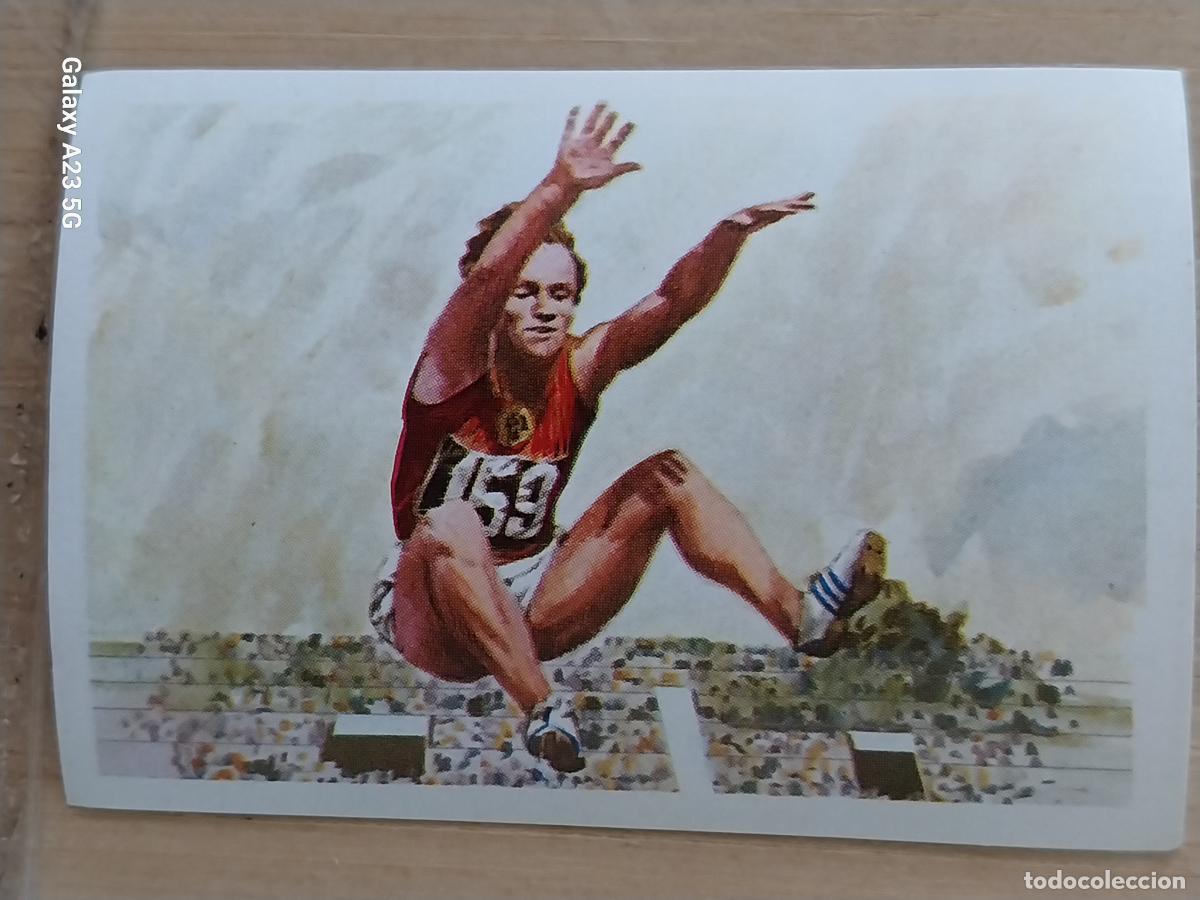 Coleccionismo deportivo: KREPKINA SALTO LONGITUD RUSIA ROMA 1960 CROMO A&Ntilde;O 1964 PROMO CHOCO JUEGOS OLIMPICOS INVIERNO