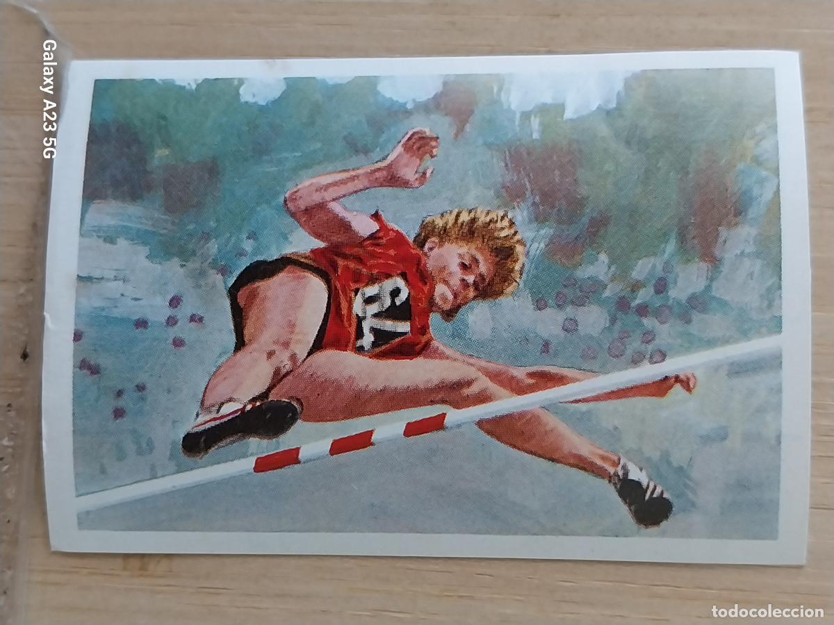Coleccionismo deportivo: BALAS RUMANIA SALTO ALTURA ROMA 1960 CROMO A&Ntilde;O 1964 PROMO CHOCO JUEGOS OLIMPICOS INVIERNO