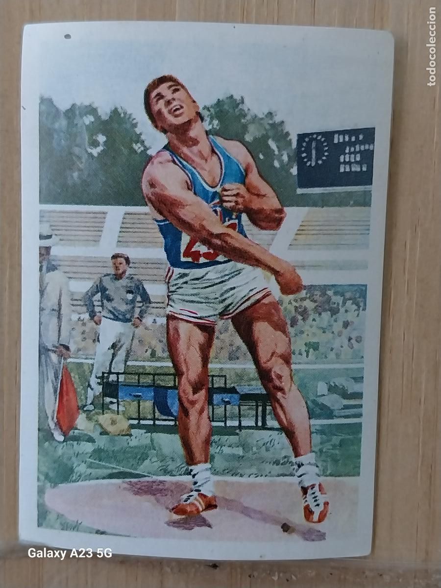Coleccionismo deportivo: OERTER USA DISCO ROMA 1960 CROMO A&Ntilde;O 1964 PROMO CHOCO JUEGOS OLIMPICOS INVIERNO