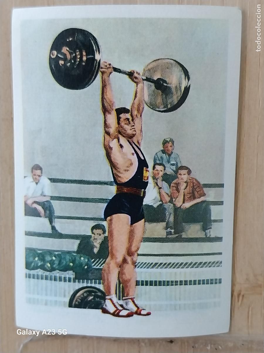 Coleccionismo deportivo: PALINSKI POLONIA LEVANTAMIENTO PESO ROMA 1960 CROMO A&Ntilde;O 1964 PROMO CHOCO JUEGOS OLIMPICOS INVIERNO