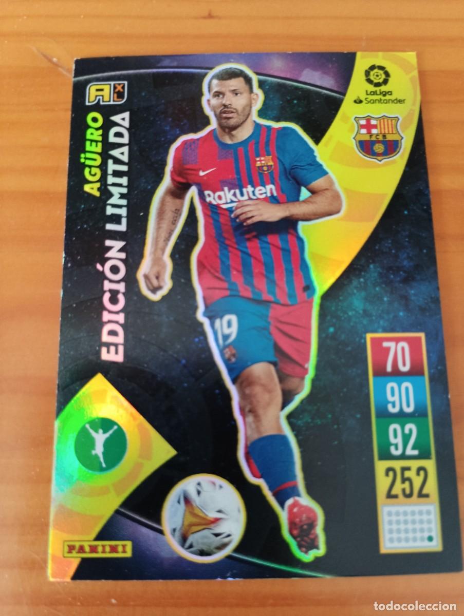 Coleccionismo deportivo: EDICION LIMITADA AGUERO BARCELONA PANINI FICHA ADRENALYN XL 2021 2022 21 22