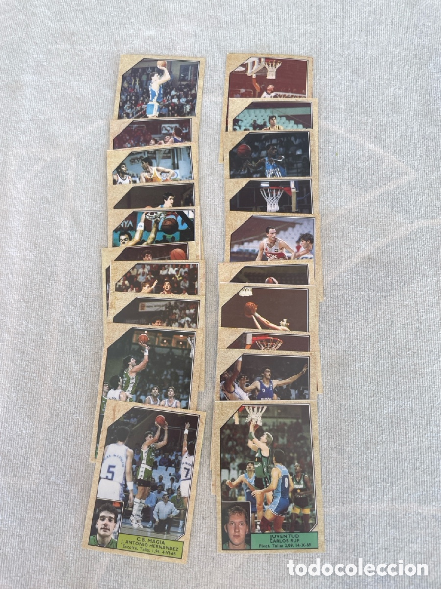 Coleccionismo deportivo: CONVERSE 1988/89 Baloncesto ACB 20 cromos sin pegar, sin repetir