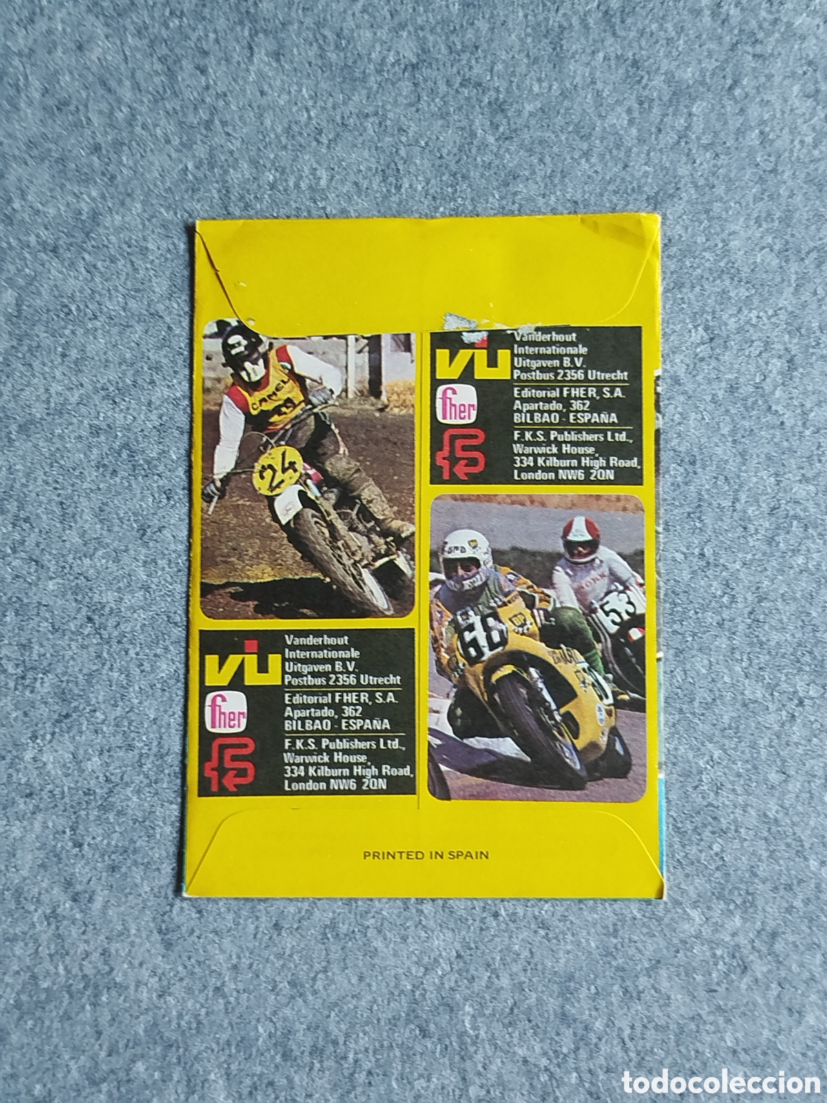 Coleccionismo deportivo: 1977 FHER SOBRE DE CROMOS CERRADO SIN ABRIR GRAND PRIX MOTOCICLISMO POSTALES &Aacute;NGEL NIETO AGOSTINI