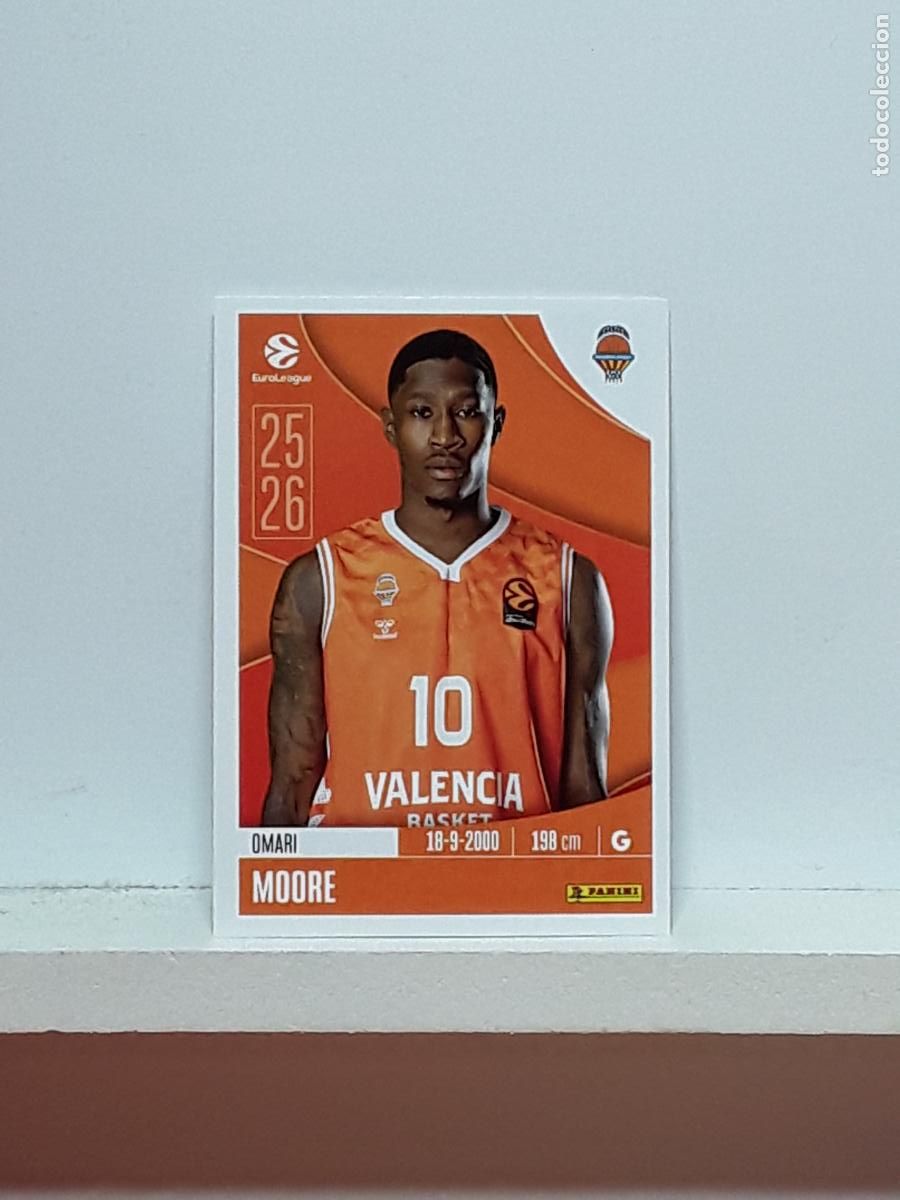 Collezionismo sportivo: EUROLIGA 2025 2026 EUROLEAGUE 25 26 CROMO PANINI BALONCESTO N 340 VALENCIA OMARI MOORE