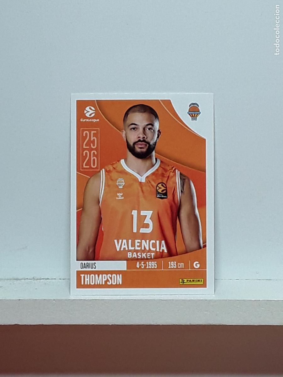Collezionismo sportivo: EUROLIGA 2025 2026 EUROLEAGUE 25 26 CROMO PANINI BALONCESTO N 341 VALENCIA DARIUS THOMPSON