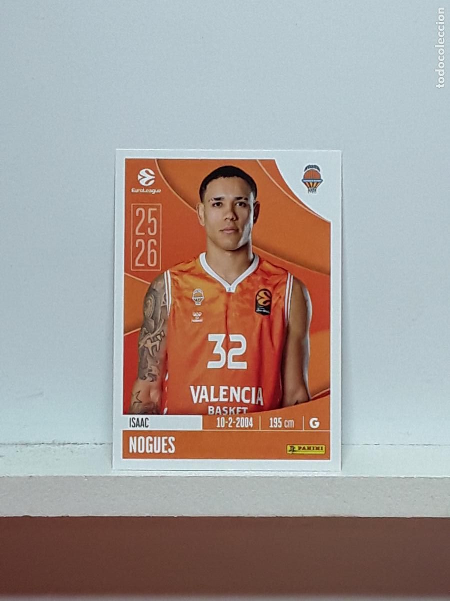 Collezionismo sportivo: EUROLIGA 2025 2026 EUROLEAGUE 25 26 CROMO PANINI BALONCESTO N 342 VALENCIA ISAAC NOGUES