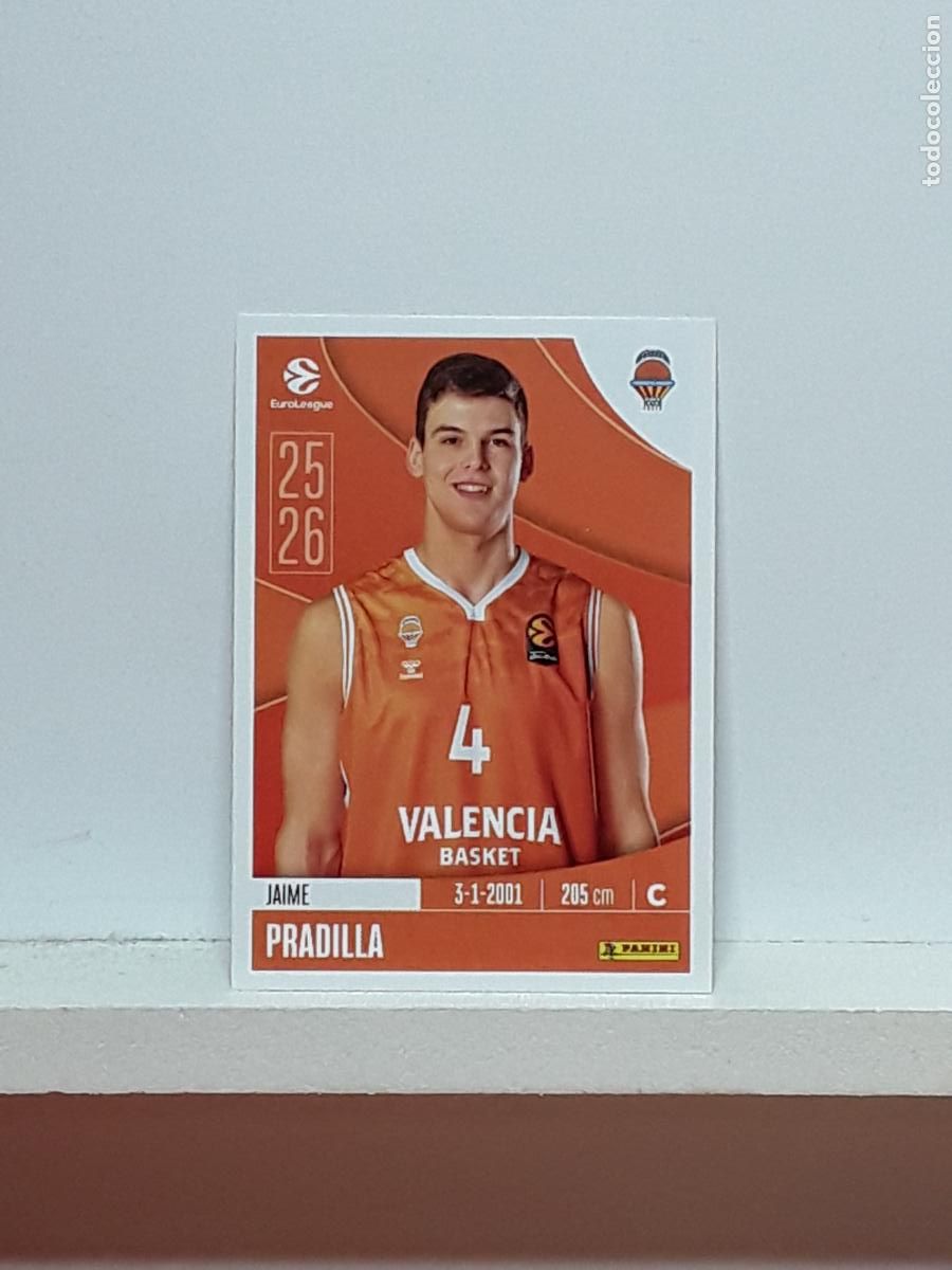 Collezionismo sportivo: EUROLIGA 2025 2026 EUROLEAGUE 25 26 CROMO PANINI BALONCESTO N 346 VALENCIA JAIME PRADILLA