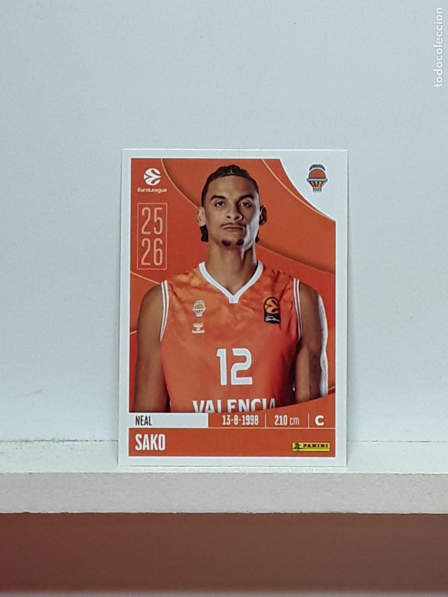 Collezionismo sportivo: EUROLIGA 2025 2026 EUROLEAGUE 25 26 CROMO PANINI BALONCESTO N 348 VALENCIA NEAL SAKO